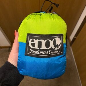 ENO DoubleNest Hammock in Green and Blue